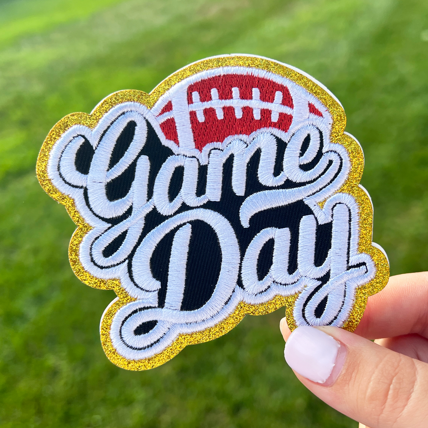 Game Day Embroidered Self-Adhesive Iron On Patch