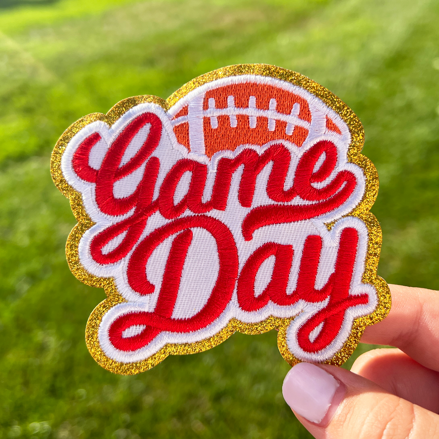 Game Day Embroidered Self-Adhesive Iron On Patch