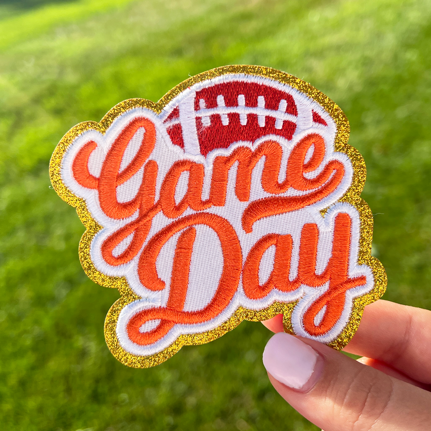 Game Day Embroidered Self-Adhesive Iron On Patch