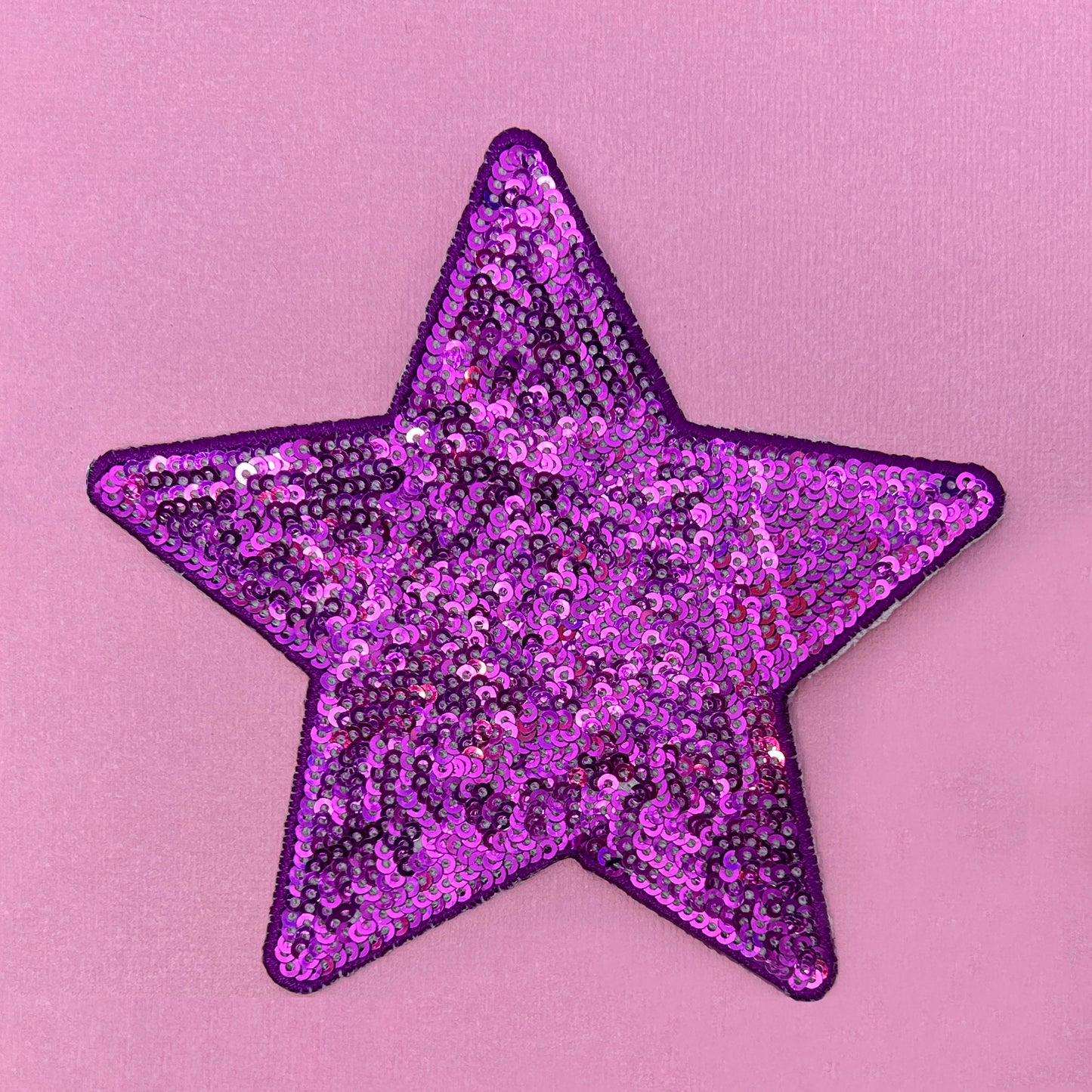 Large Sequin Star Iron On Patch