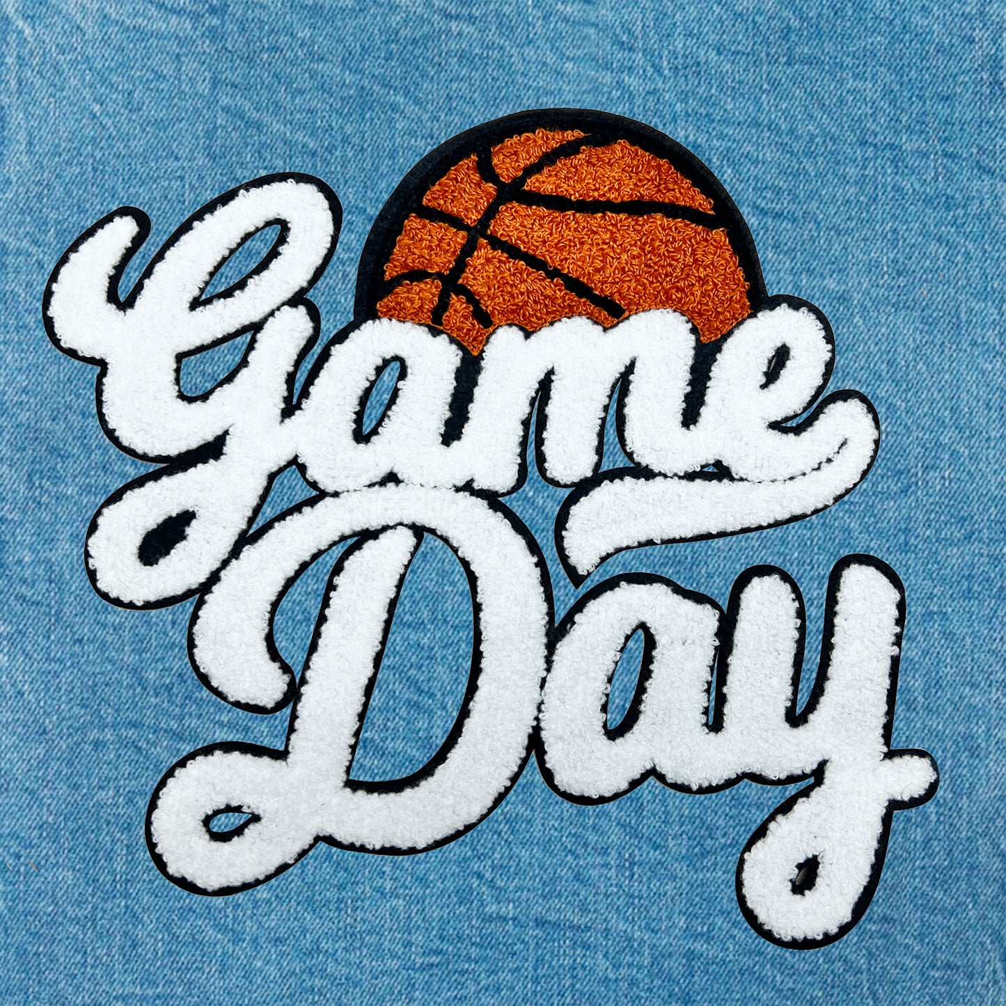 Basketball Game Day Chenille Iron On Patch