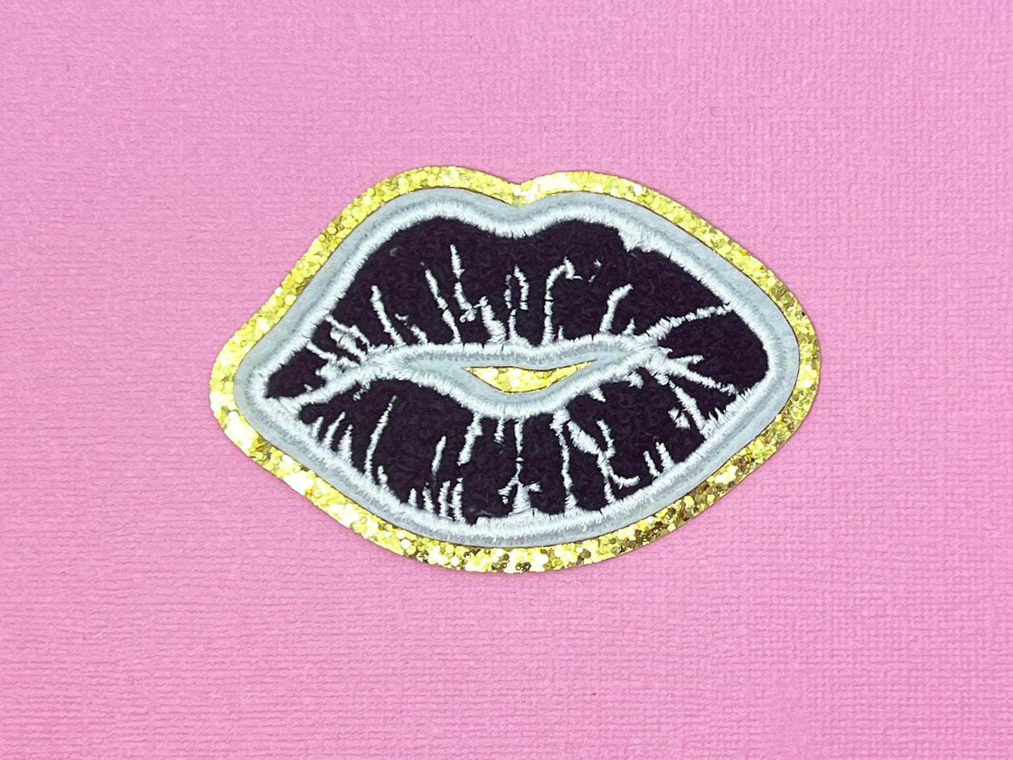 Lips Chenille Iron-On Patch