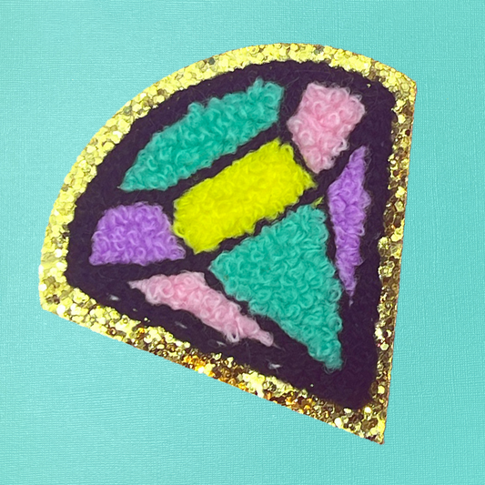 Colorful Diamond Chenille Iron On Patch