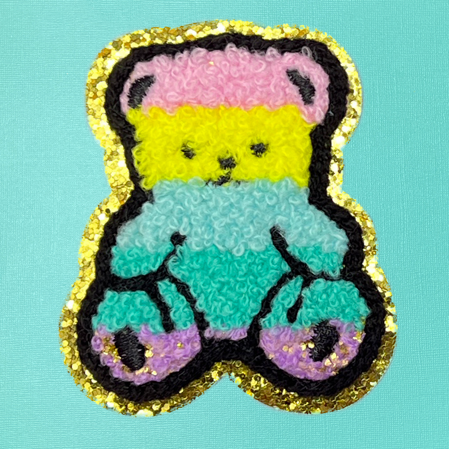 Teddy Bear Chenille Iron On Patch