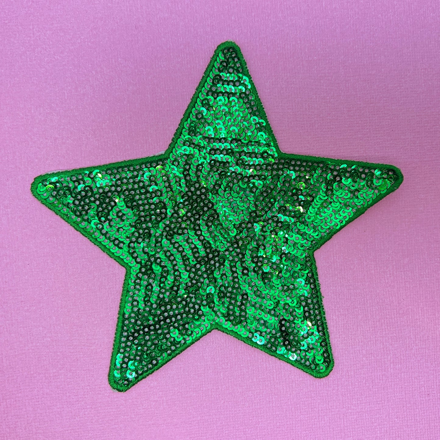 Large Sequin Star Iron On Patch