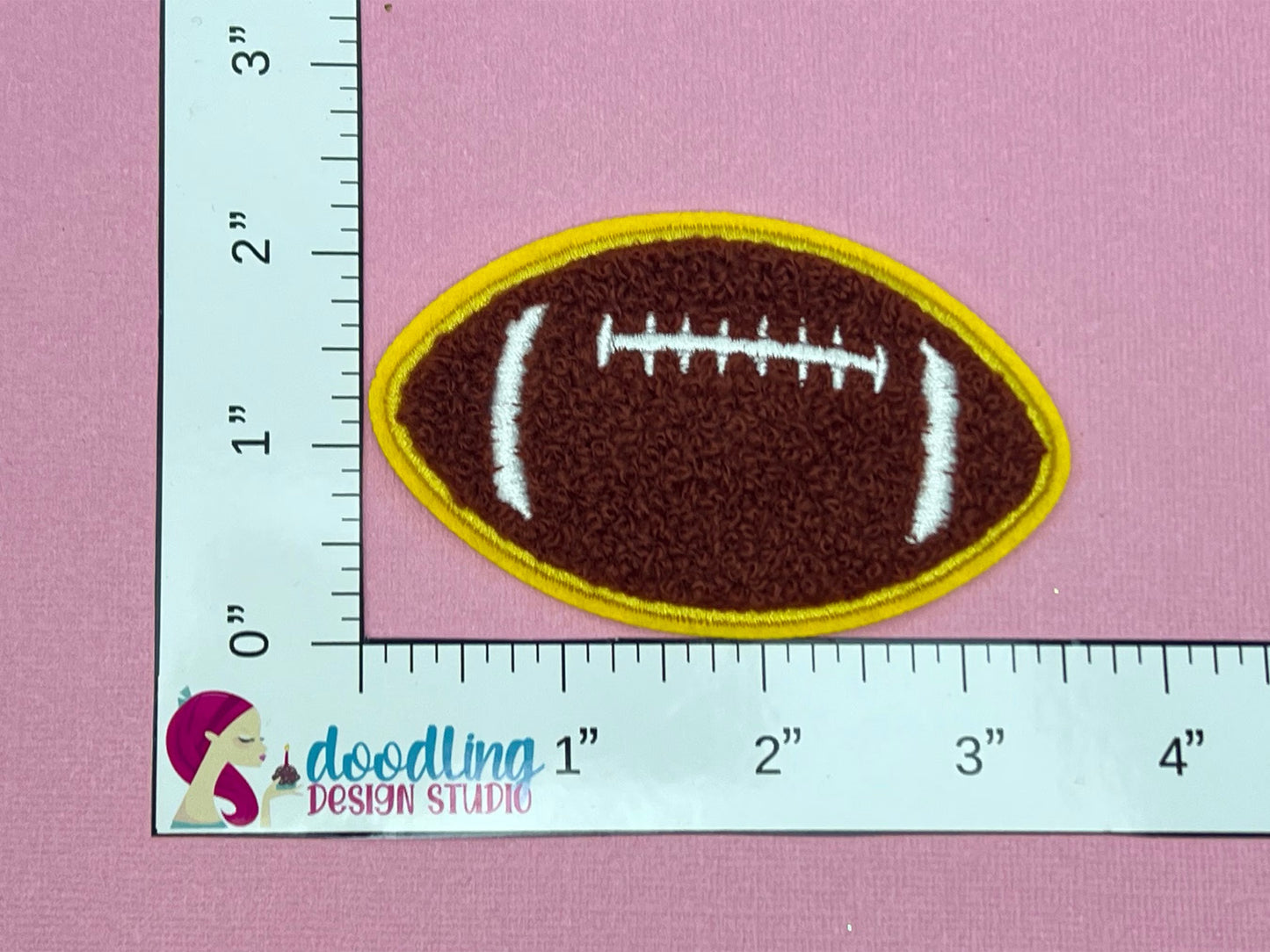 Football Chenille Iron On Patch