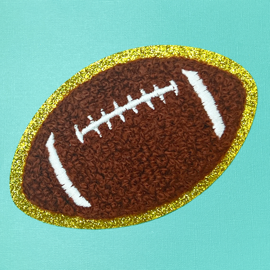 Football Chenille Iron On Patch