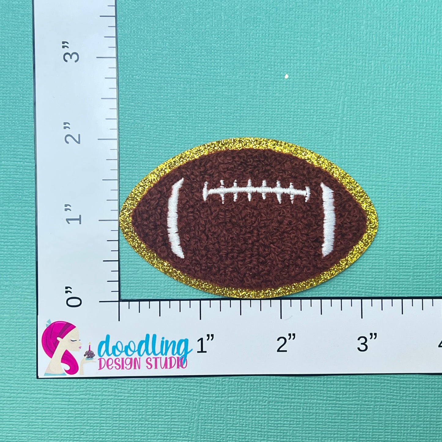 Football Chenille Iron On Patch