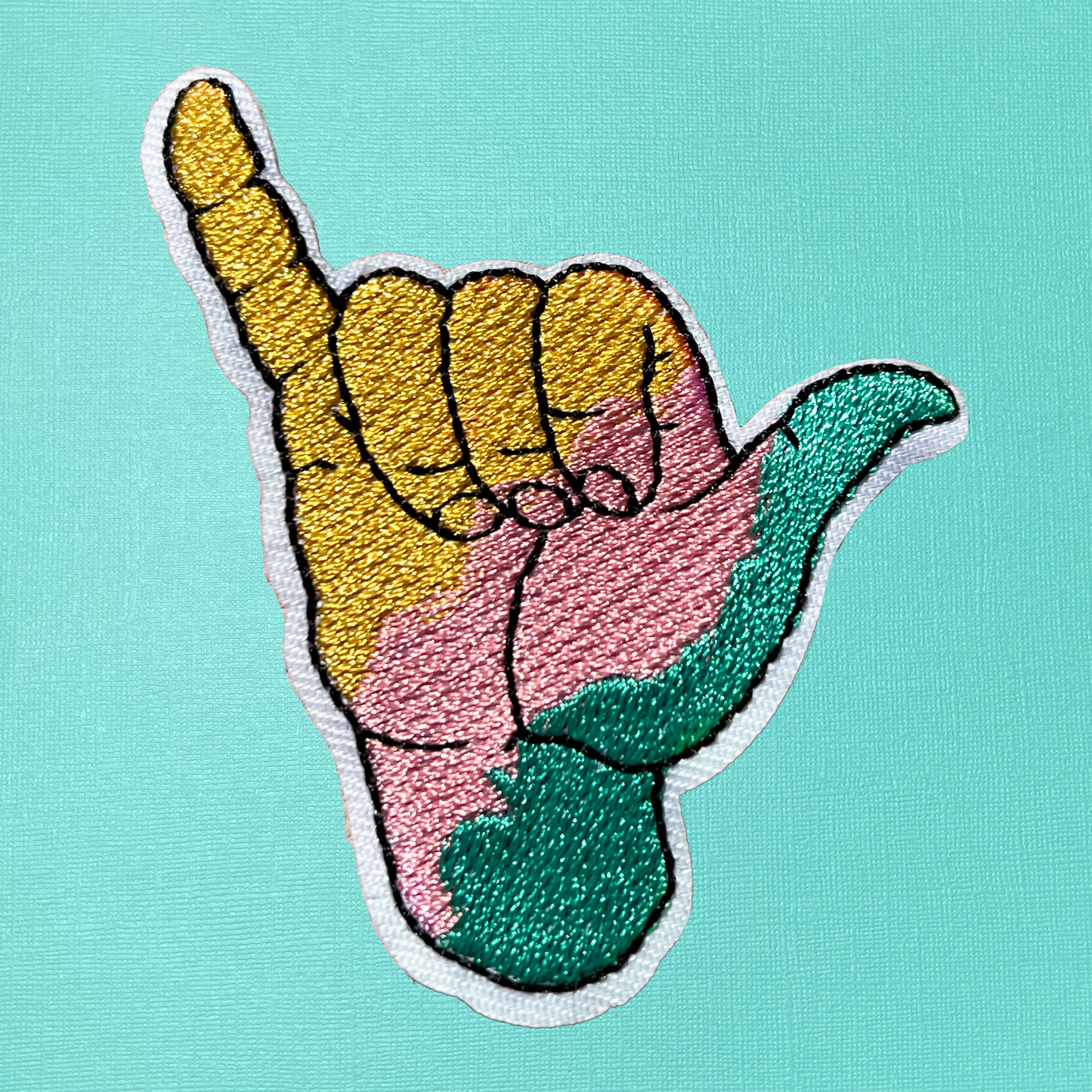 Hawaiian Shaka Hand Iron On Patch