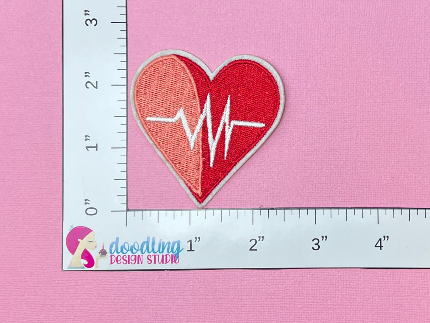 Beating Heart Iron On Patch