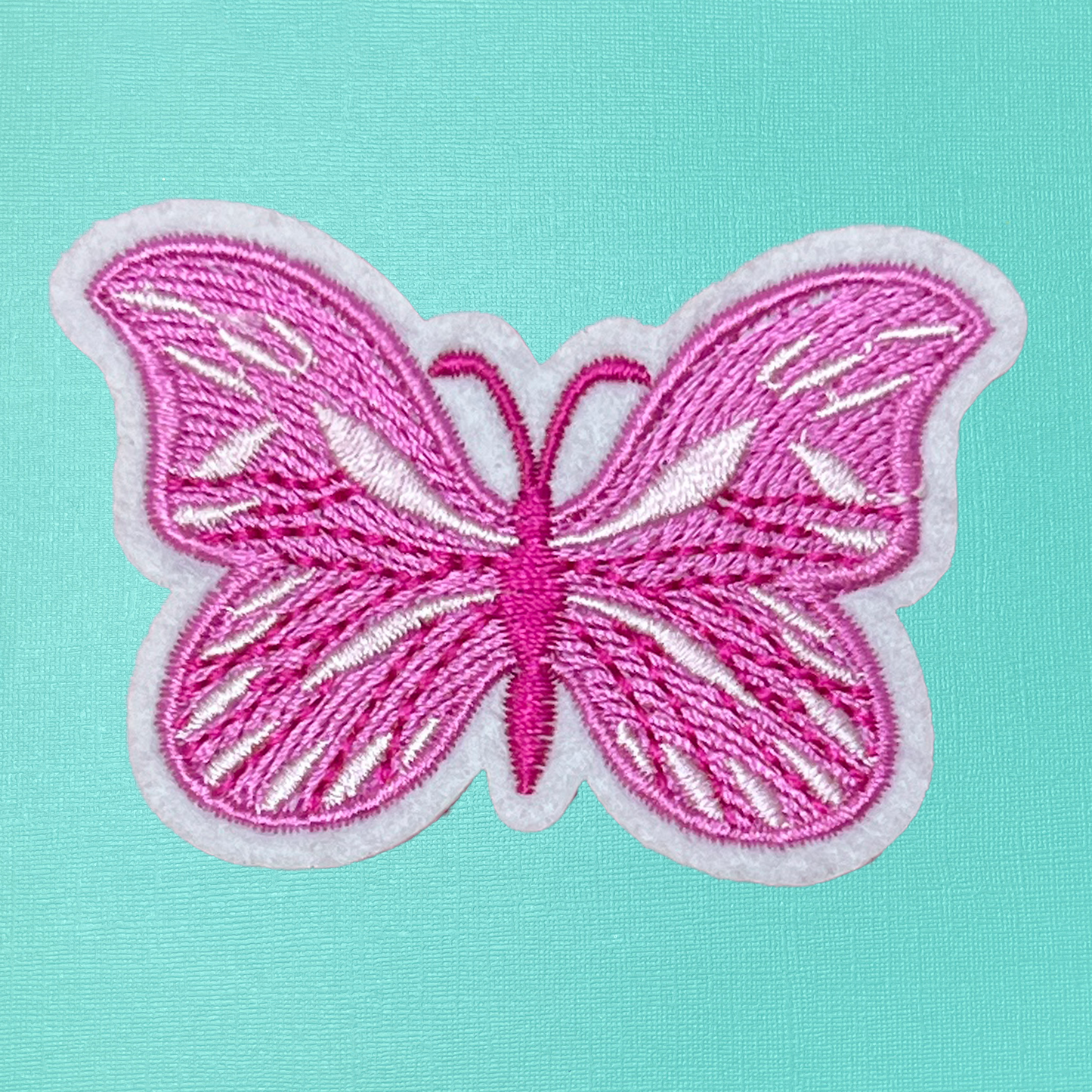 Hot Pink Butterfly Iron On Patch