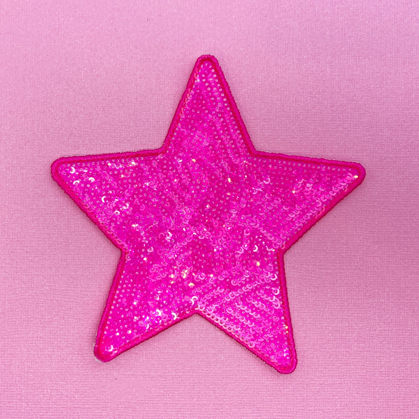 Large Sequin Star Iron On Patch