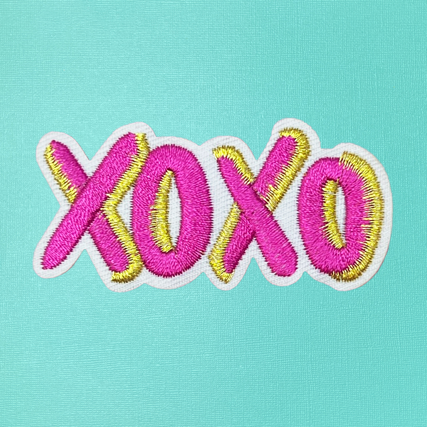 Hot Pink XOXO Iron On Patch