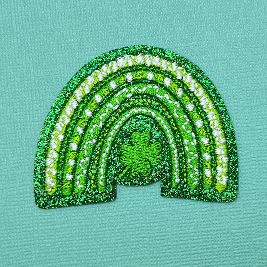 Lucky Rainbow St Patrick's Day Chenille Iron On Patch