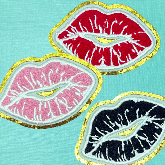 Lips Chenille Iron-On Patch