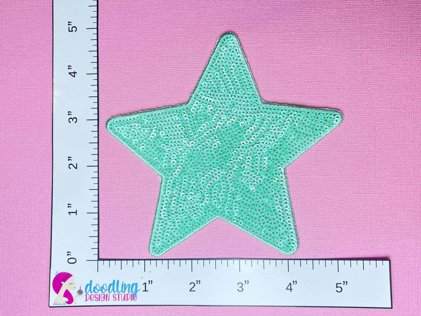 Large Sequin Star Iron On Patch