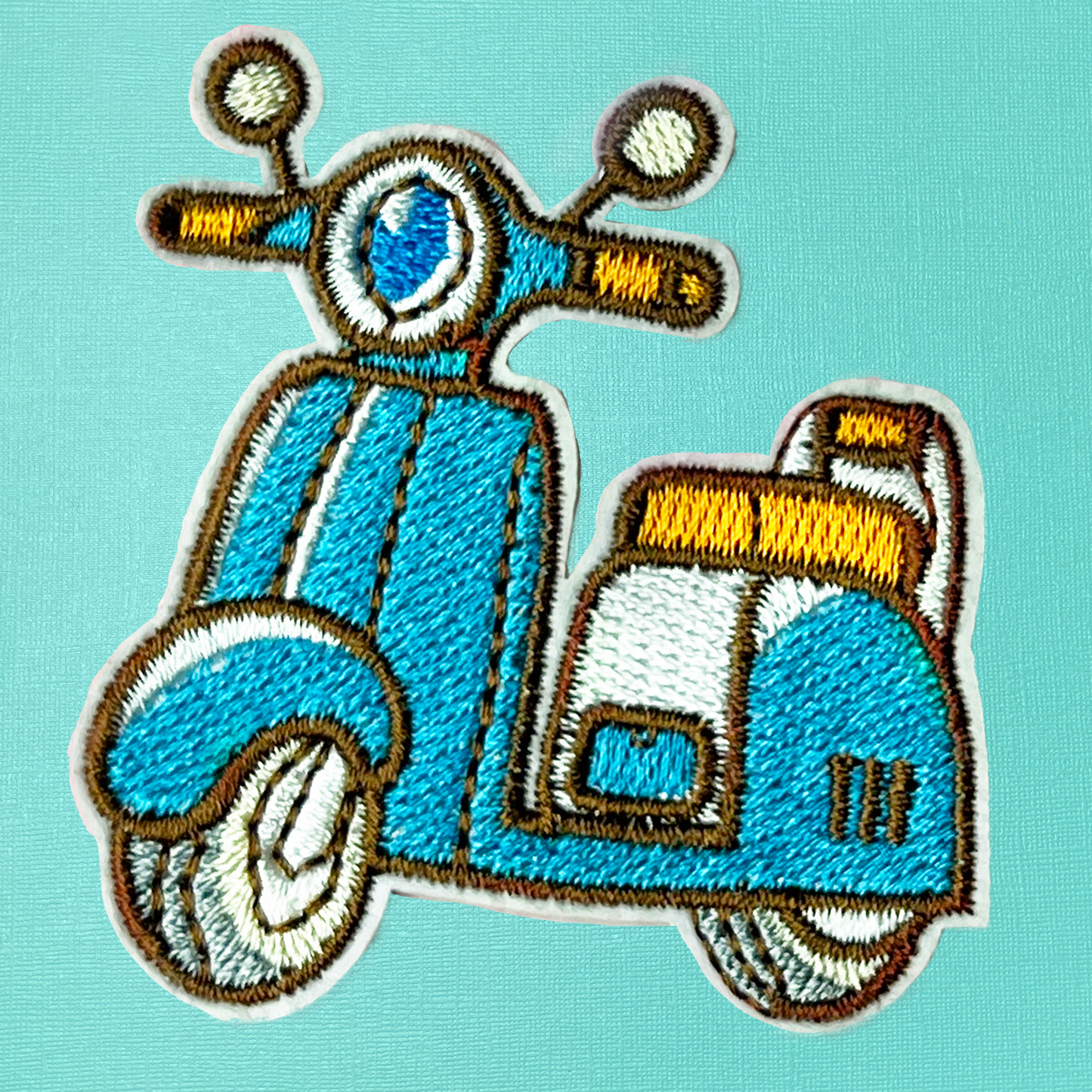 Moped Iron On Patch