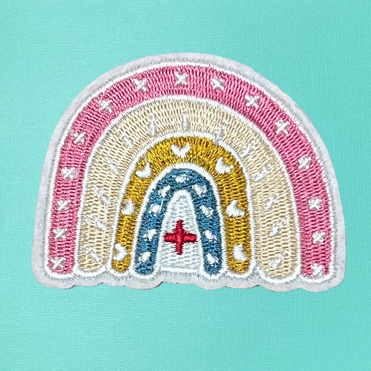 Nurse Medical Rainbow Iron On Patch