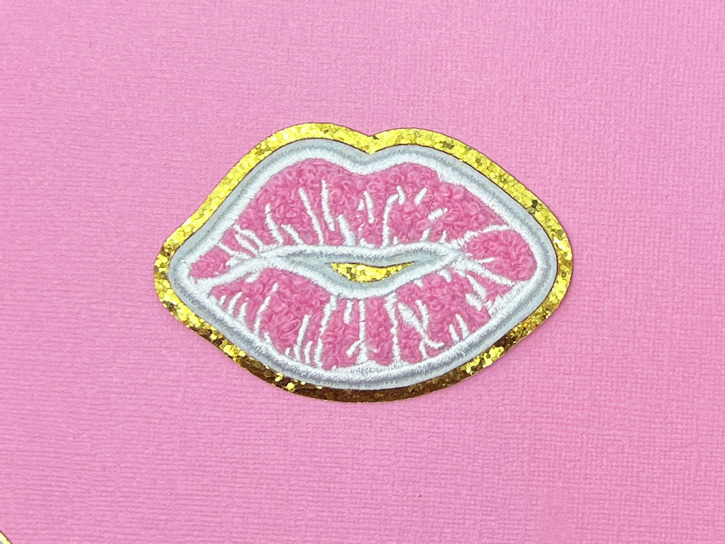 Lips Chenille Iron-On Patch