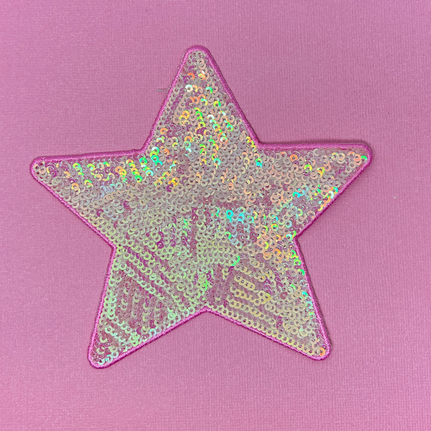 Large Sequin Star Iron On Patch