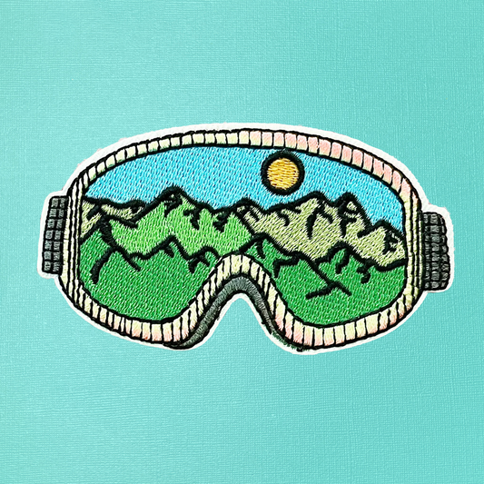 Ski Goggles Iron-On Patch