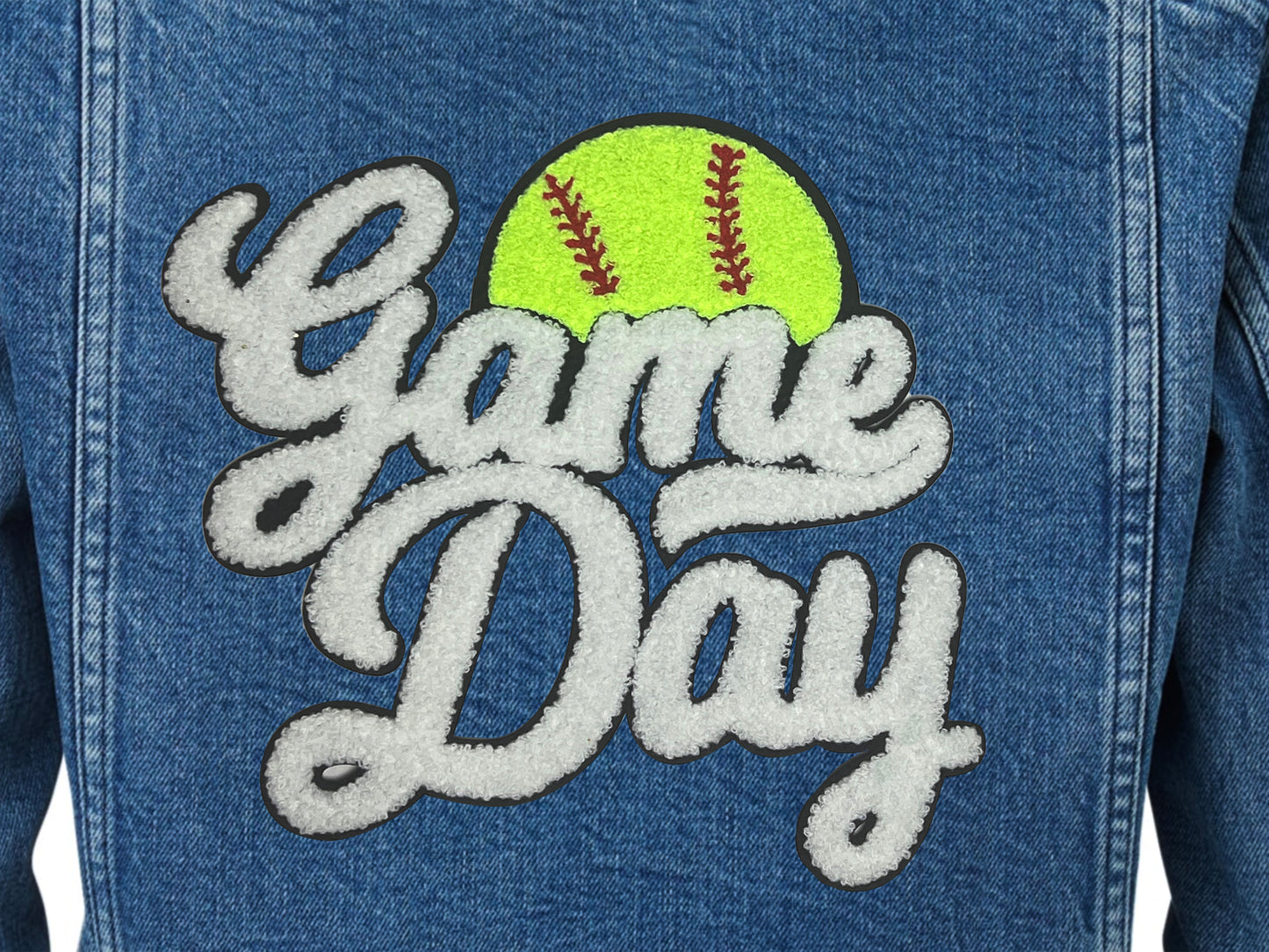 Softball Game Day Chenille Iron On Patch