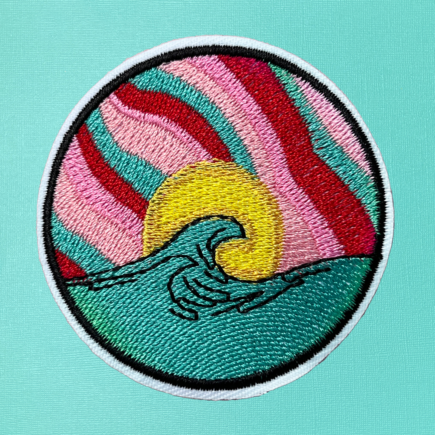 Beach Sunset Iron-On Patch