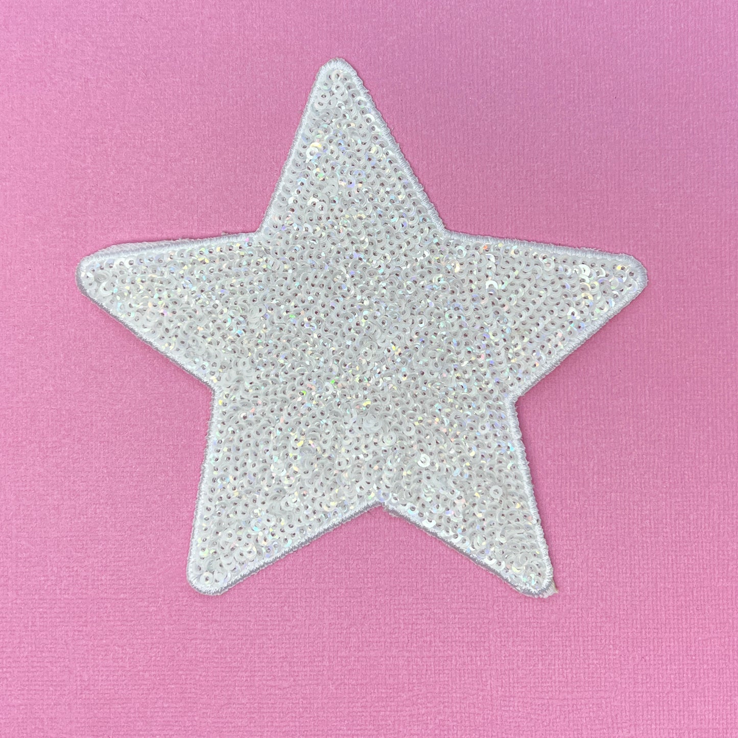 Large Sequin Star Iron On Patch